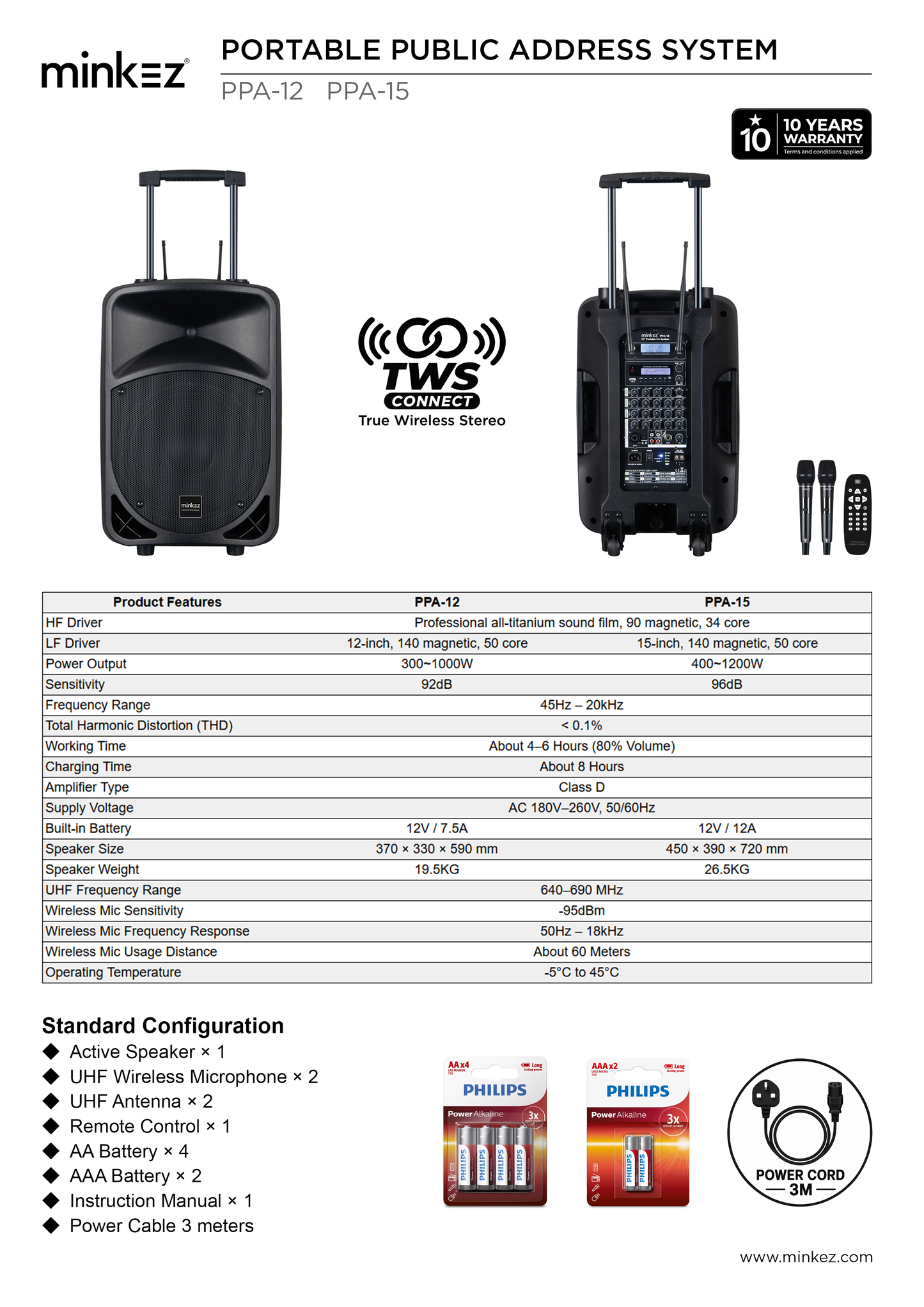 Minkez PPA-12 | Portable Public Address System